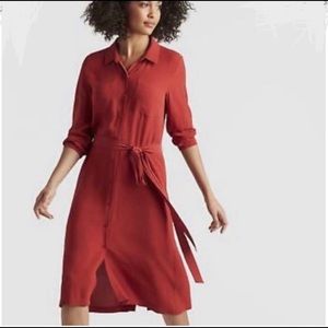 Eileen Fisher Silk Dress in Serrano - L NWT
